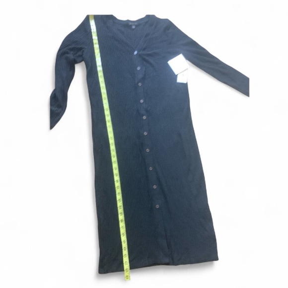 Beyond Yoga Black Waffle Knit Duster Dress Size XL NWT - Picture 9 of 11